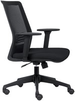 Bureaustoel Euroseats Evora zwart-5