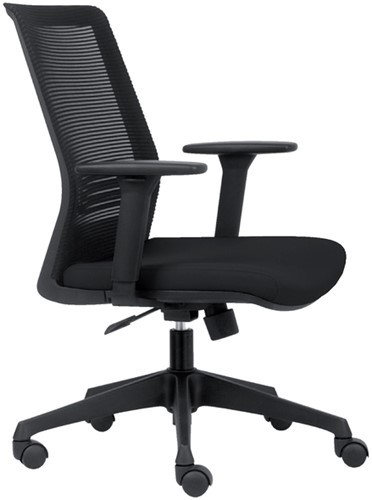 Bureaustoel Euroseats Evora zwart-5