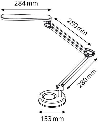 Bureaulamp Hansa led 4 stars zwart-2