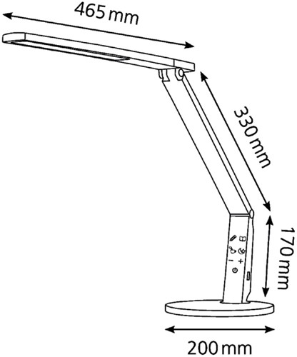 Bureaulamp Hansa led Vario Plus antraciet-2