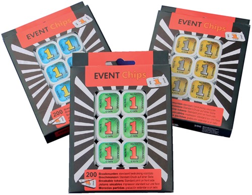 Consumptie breekmunten Combicraft 200 stuks blauw-2