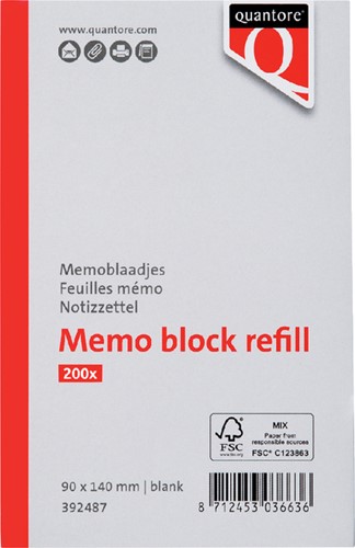 Memoblaadjes Quantore losbladig 140x90x20mm 200 vel-2