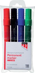 Permanent marker Quantore rond 1-1.5mm assorti pak/4