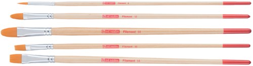 Penseel Talens Art Creation filament rond en plat set à 5 stuks-3
