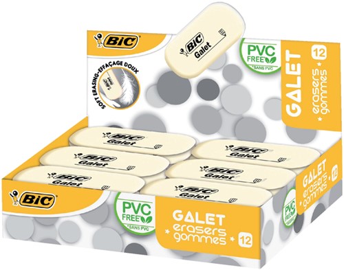 Gum Bic Galet pvc vrij zacht potlood wit-2