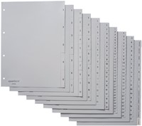 Tabbladen Quantore 4-gaats 12-delig met maanden grijs PP-2