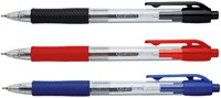 Balpen Quantore Grip drukknop rood medium-2
