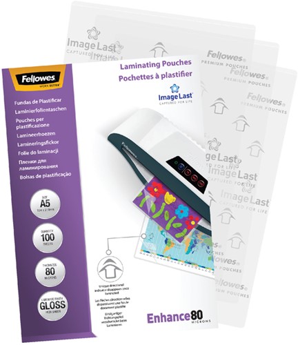Lamineerhoes Fellowes A5 2x80micron glans 100 stuks-2