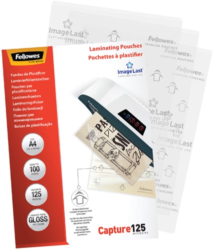Lamineerhoes Fellowes A4 2x125micron glans 100 stuks-2