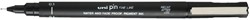 Fineliner Uni-ball Pin 0.1mm zwart