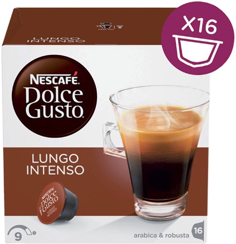 Koffiecups Dolce Gusto lungo intenso 16 stuks