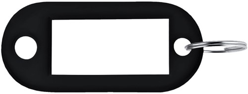 Sleutellabel Pavo kunststof zwart 100 stuks