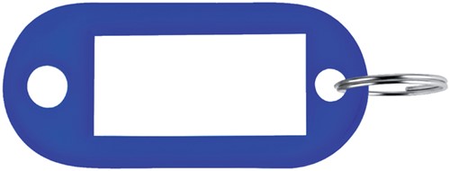 Sleutellabel Pavo kunststof blauw 100 stuks