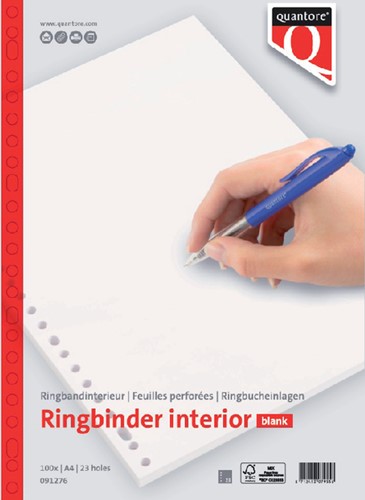 Interieur Quantore A4 23-gaats blanco 200 pagina's