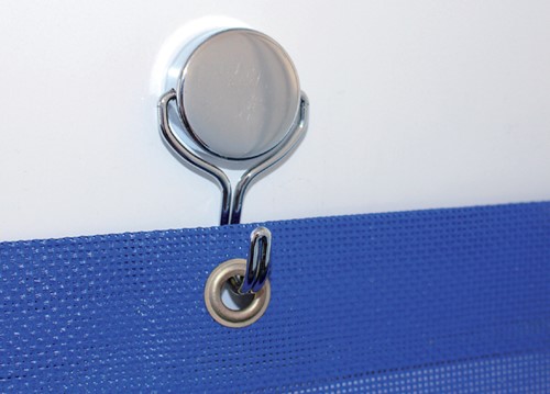 Magneet MAUL Neodymium met haak Ø38,5mm trekkracht 30kg chroom-2