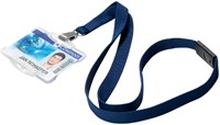 Textielkoord Durable 8127 met karabijnhaak nachtblauw 10 stuks-1