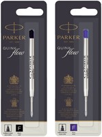 Balpenvulling Parker Quinkflow, fijn, blauw, blister à 1 stuk-3