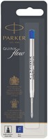 Balpenvulling Parker Quinkflow, fijn, blauw, blister à 1 stuk