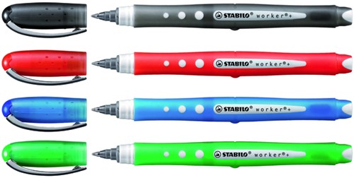Rollerpen STABILO worker colorful 2019/46 medium zwart-2