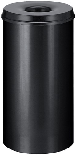 Papierbak met vlamdover Vepabins 50 liter 335mm zwart
