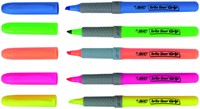Markeerstift Bic brite liner grip geel-3