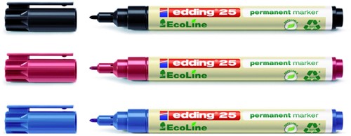 Permanent marker edding 25 Ecoline, rond, 1mm, rood-2