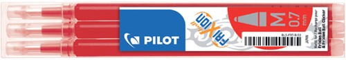Rollerpenvulling PILOT friXion, medium, rood, set à 3 stuks