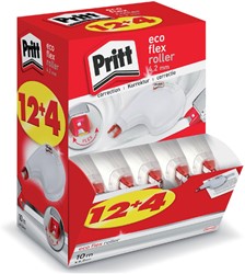 Correctietape Pritt ECO Flex 4.2mmx10m promo pack à 12+4 gratis