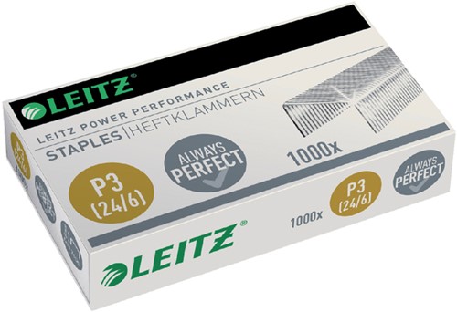 Nieten Leitz, 24/6, verzinkt, 1000 stuks