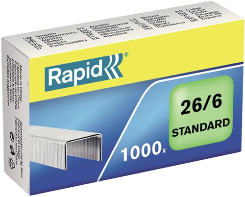 Nieten Rapid, 26/6, gegalvaniseerd, 1000 stuks
