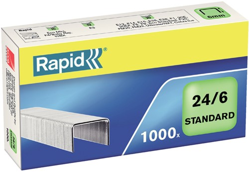Nieten Rapid, 24/6, gegalvaniseerd, 1000 stuks