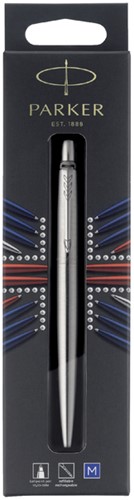Balpen Parker Jotter stainless steel CT medium blister à 1 stuk