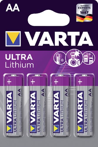 Batterij Varta Ultra lithium 4xAA