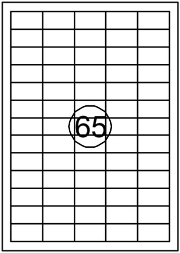Etiket Quantore 38X21.2mm 975 stuks