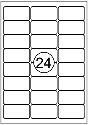 Etiket Quantore 63.5X33.9mm 360 stuks