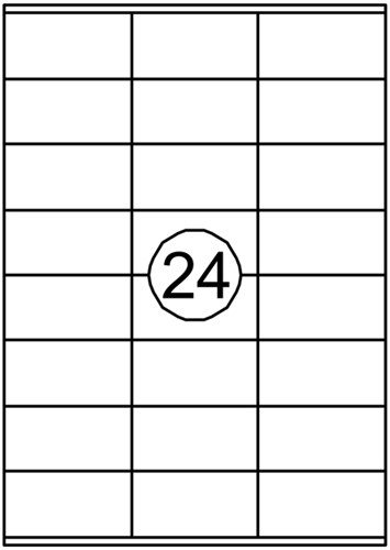 Etiket Quantore 70x36mm 2400 stuks