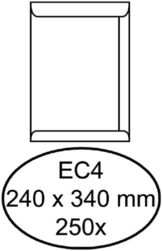 Envelop Quantore akte EC4 240x340mm wit 250 stuks