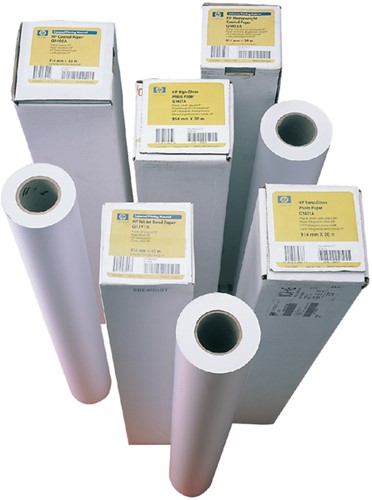 Inkjetpapier HP C6567B, 1067mmx45.7m 90  gram, coated