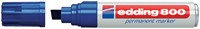 Permanent marker edding 800, schuin, 4-12mm, blauw