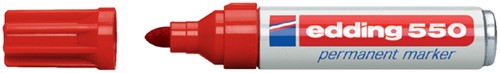 Permanent marker edding 550, rond, 3-4mm, rood