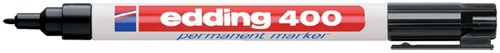 Permanent marker edding 400, rond, 1mm, zwart
