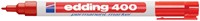 Permanent marker edding 400, rond, 1mm, rood