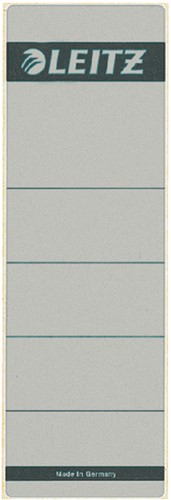 Rugetiket Leitz breed/kort 62x192mm zelfklevend grijs 10 stuks