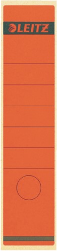 Rugetiket Leitz breed/lang 62x285mm zelfklevend rood 10 stuks