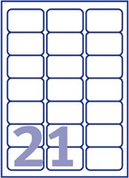 Etiket Avery J8160-40 63.5x38.1mm wit 840 stuks-2