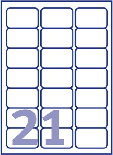 Etiket Avery J8560-25 63.5x38.1mm transparant 525 etiketten-2