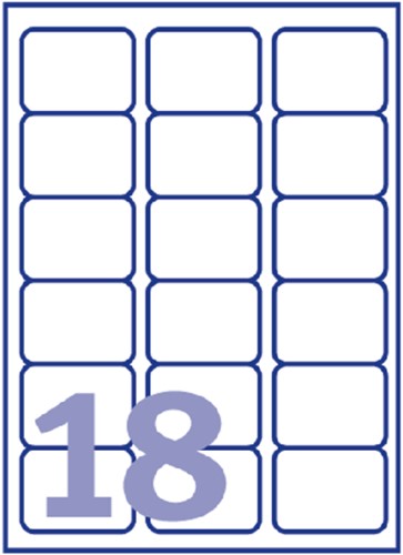 Etiket Avery L6025REV-25 63.5x46.6mm wit 450 etiketten-2