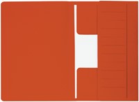 Dossiermap Djois Secolor Mammoet folio 3 kleppen 250gr recycled 360 x 250 mm rood 50 stuks