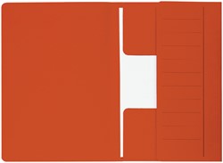 Dossiermap Djois Secolor Mammoet folio 3 kleppen 250gr recycled 360 x 250 mm rood 50 stuks