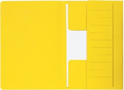 Dossiermap Djois Secolor Mammoet folio 3 kleppen 250gr recycled geel 50 stuks